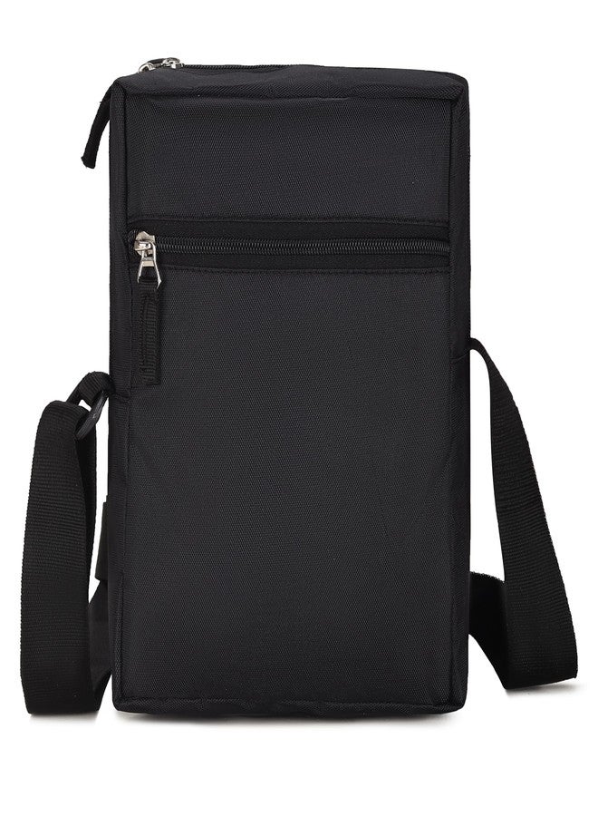 SKUGG Compact Crossbody Sling Bags for Men & Women |10 Inch Stylish Padded Mini Sling Bag | Travel Side Bag Office Bag Shoulder Bag Travel Pouch Leisure Bag Money Bag for Unisex Adults-Black - Image 4